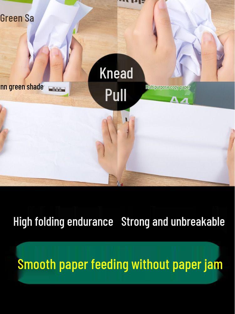 Green Shade A4 Printing Paper, 500 Sheets, 80gsm White Copy Paper for Photocopying and Drafts