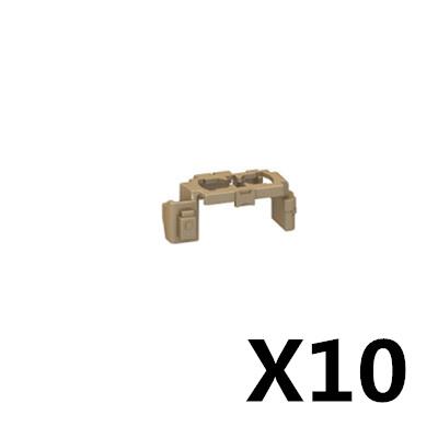 10PCS/LOT MOC Military Building Blocks Soldiers Figure Vest Helmet Belt Mask Earphone Bricks Army Accessories Toys J021