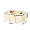 Divided Snack Tray With Lid Sealed Fruit Tray With Lid Portable Charcuterie Sealed Container For Candy Nuts