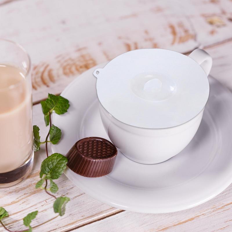 Multi-size Simple Silicone Cup Cover Heat-resistant Leak Proof Sealed Lids Caps Dustproof Cup Cover Suction Cup Cover Tea Lids
