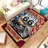 Historic Route 66 Carpet Mother Road Area Rug for Home Bathroom Living Room Table Bedroom Sofa Doormat Decor, Non-slip Floor Mat