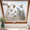 Window Bird Guard Hummingbird Clings, Protection Decals, Removable PVC Anti-Collision Static Stickers Strike Deterrent for Glass Doors And Windows,