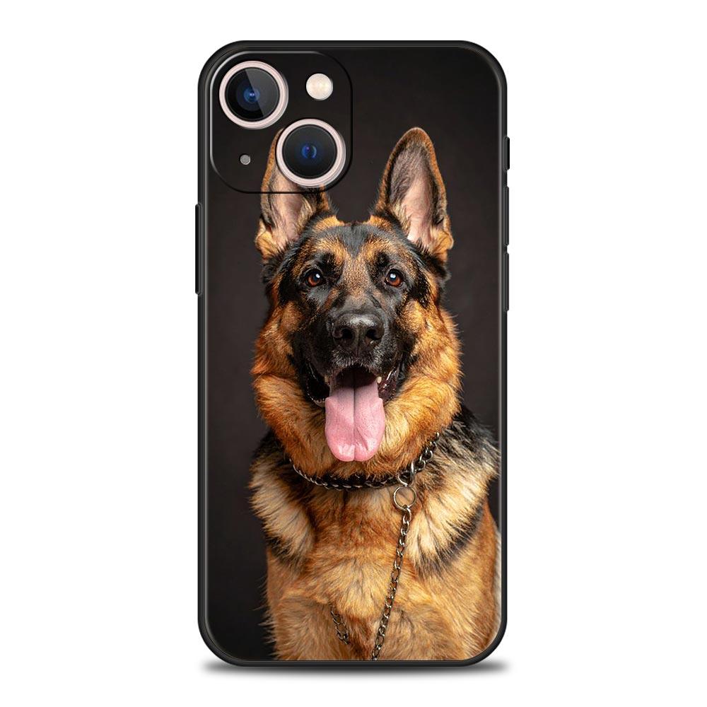German Shepherd Dog Cartoon Phone Case For Samsung Galaxy S26 S25 S24 S23 S22 S20 Ultra S21 FE 5G S10 Plus TPU Shockproof Cover
