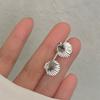 S925 Silver Stud Earrings Women's Ear Hole Earrings Niche Design Earbone Studs High-end Earrings