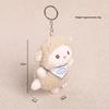 Candy Holder Pendant Plush Seated Sheep Keychain Pendant With Metal Ring Soft Cute Lamb Bag Charm Stuffed Accessory For Backpack