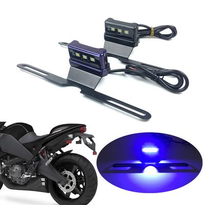 Evrensel Plaka LED Işık Motosiklet Aksesuarları HONDA SUZUKI KAWASAKI DUCATI BMW CNC Lamba Braketi