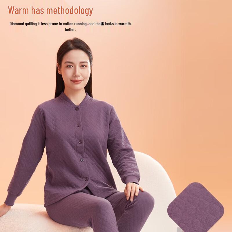 

Женский антибактериальный термокомплект Hengyuanxiang из хлопка с воздушной прослойкой 3XL