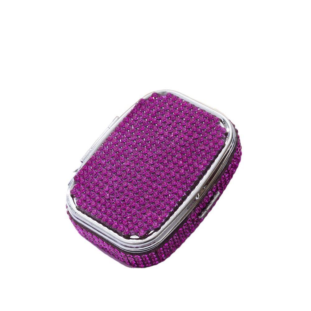 Cute Mini Pill Case Waterproof Sealed Organizer Rhinestone-encrusted Jewelry Box  Travel