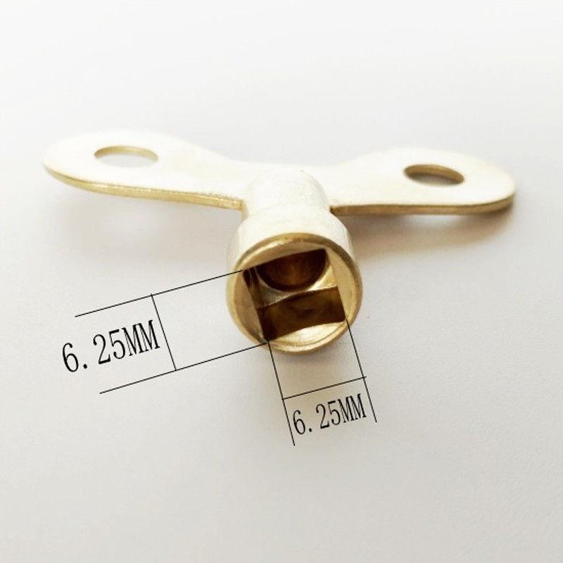 2X Kühlerentlüftungsschlüssel Vierkantschlüssel Messing Verriegelter Wasserhahn Wasserschlüssel Schalter Außenwasser Spezial Eisen Wasserhahn Schlüssel