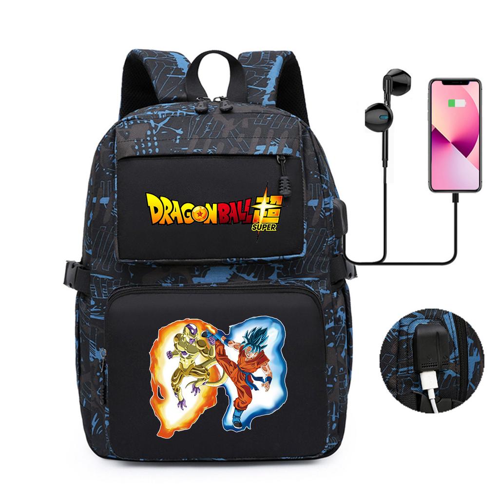 Riman Dragon Ball Peripheral Printed Backpack Youth Student School Bag Usb Computer Bag Backpack Men And Women