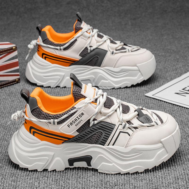 New Fashion Men 's Four Seasons Comfortable Thick Sole Shoes Students BoysTrending Soft Sole Breathable Casual Running Sneakers