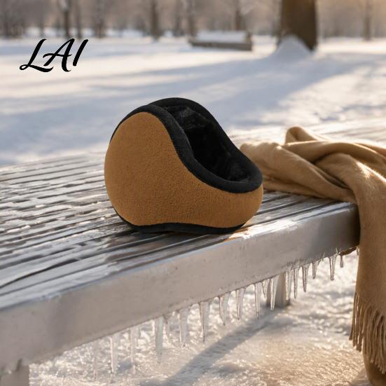Breathable Thermal Ear Gear Foldable Winter Muffs for Men Women Fleece Warm Warmers Adjustable Windproof Covers Portable Outdoor Cold Weather