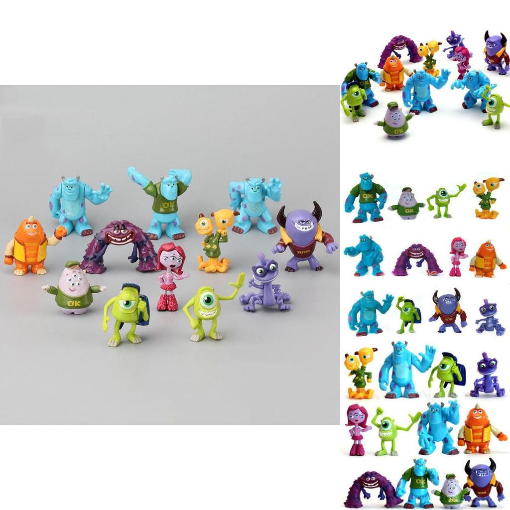 Engaging 12 Pcs Monsters University Sully Mike Anime Figurine Set For Tiny Hands And Imagination