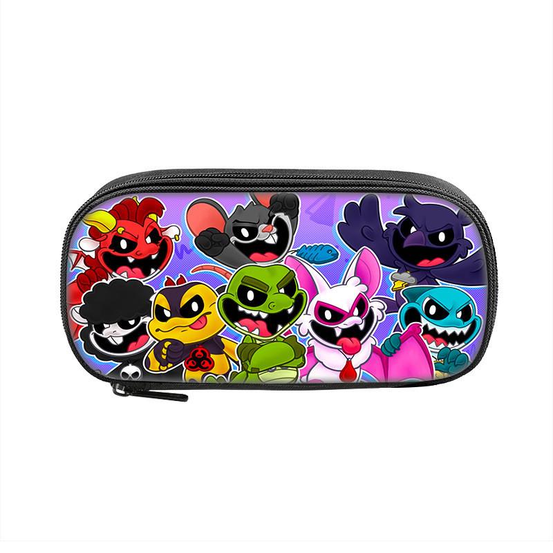 Nightmare Critters Pencil Case Nylon Storage Bag For Students And Kids