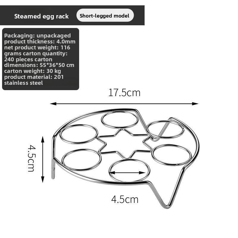 Stainless Steel Steaming Pot Steamer Egg Rack Kitchen Organizer For Home Cooking