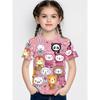 summer Fashionable Comfortable Soft Children's Top Cartoon  Animal Series 3d Round Neck Short Sleeve Leisure versatile Children's T-shirt