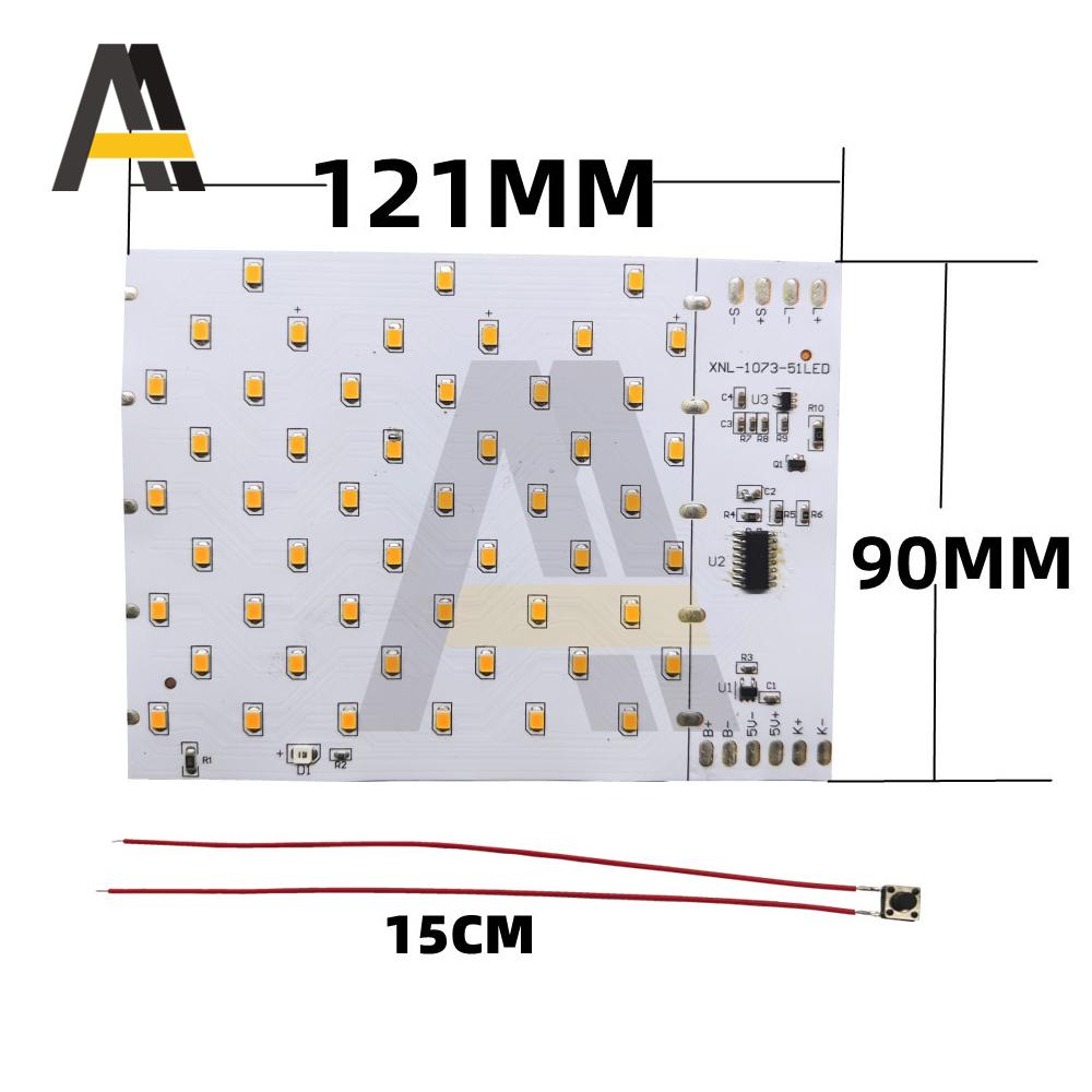 3.7V Solar Flame Lamp Board 3 Modes 51 LED Flame Light Circuit Board Battery Powered Solar Candle Lamp Board Electrical Supplies