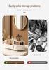 360° Rotating Makeup Organizer with Large Compartments for Lipstick, Brushes, and Skincare Products.