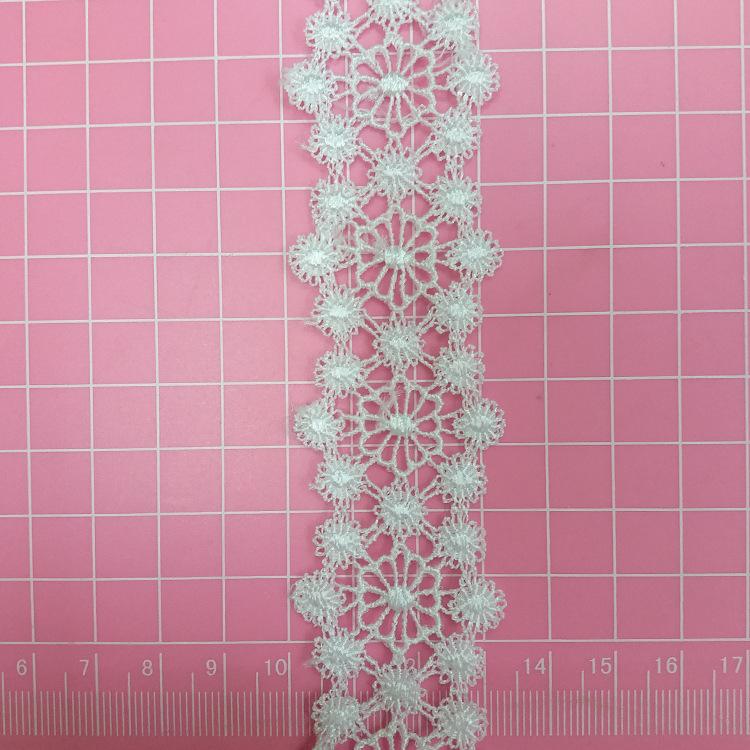 Водорастворимая кружевная вышивка полиэстер шелк, Полиэстер легкое кружево неэластичная вышивка Штрихкод Одежда Аксессуары Декорация RS-11