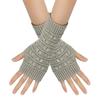 Autumn/Winter Jacquard Wool Wrist Guards Half-Finger Gloves for Men & Women