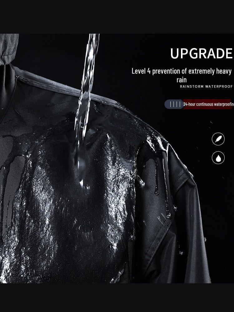 Men's and Women's Reflective Waterproof Raincoat and Pants Set for Riding and Takeaway