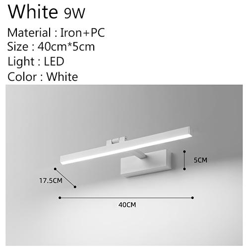 

Зеркальный светильник светодиодный противотуманный для ванной комнаты, зеркало в ванной, настенный светильник, простой современный зеркальный шкаф для отеля, зеркальный светильник, алюминиевый Warm White (2700-3500K)