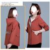 Women's Spring-Autumn Plus Size Hooded Windbreaker - Casual, Stylish, and Age-Reducing for Middle-Aged Women