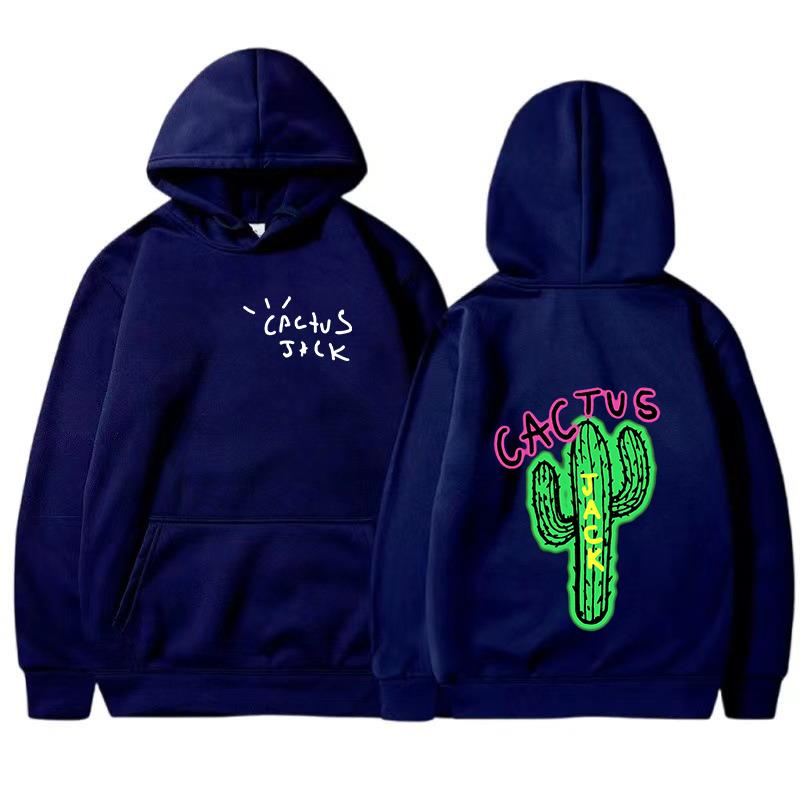 2025 Ny Cactus Jack Hip Hop Rap Sport Hoodie Street Dance Pullover Klänning Casual Herr och Dam Par Plysch Pullover Topp
