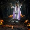 Halloween Witch Decoration Large Spooky Sound Effects Flying Witch With Lights Motion Sensor Floating Witch With Broom For Yard
