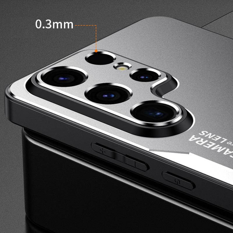 

For Samsung Galaxy S23 Ultra Case Military Aluminum Alloy Cover Wholesale Cell Phone Accessories Silver
