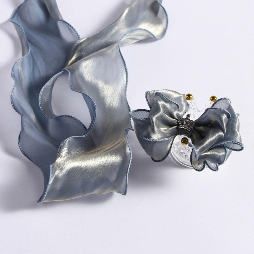 11Yards Decoration Wavy Edge Shiny Metallic Ribbon Gift Wrapping DIY Crafts Colorful Organza Ribbon Shiny Sheer Ribbon Sewing