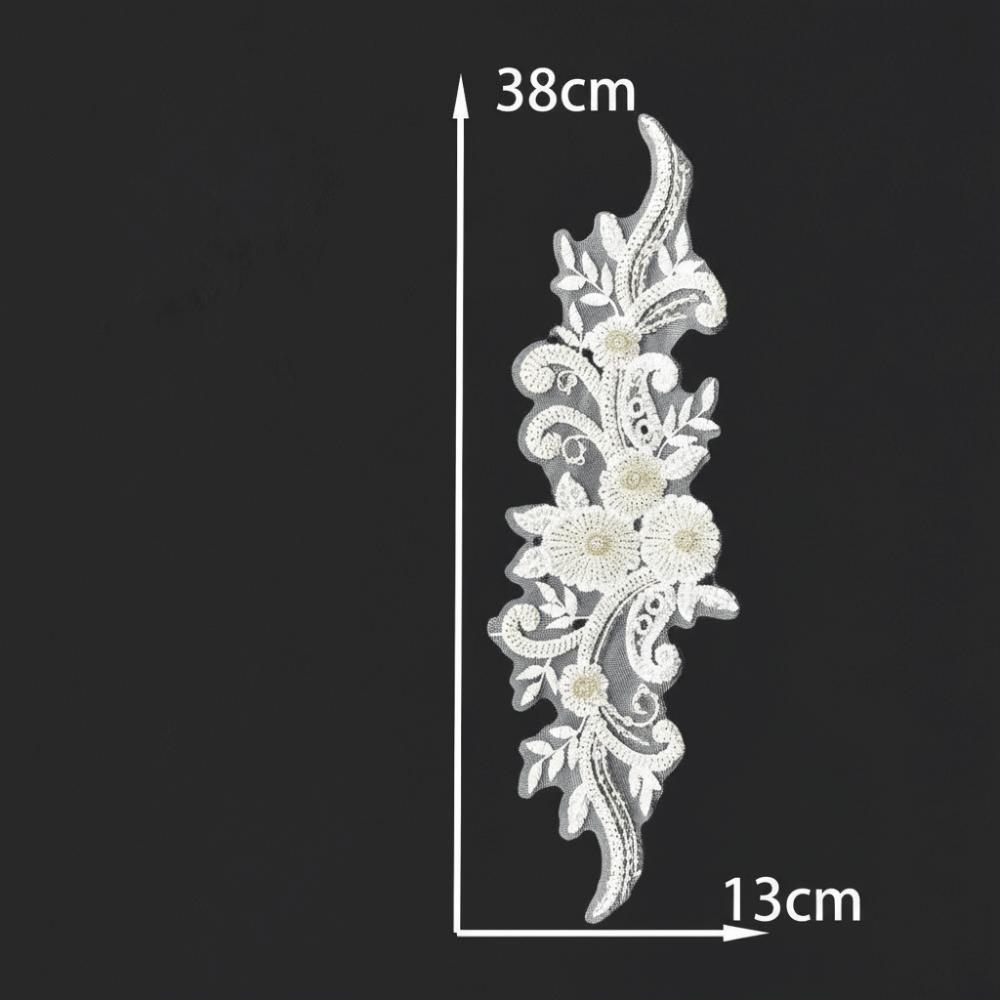 Petală Floră cu Strasuri și Dantelă Patch Broderie Floră cu Strassuri de Sticlă Applique DIY Accesorii Rochie de Seară Rochie de Mireasă