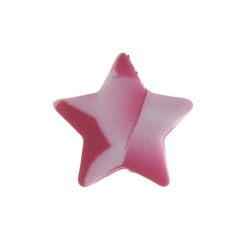 10 Stück Fünfzackiger Stern Herz Mond Silikonperlen Lebensmittelqualität Beißring DIY Schnullerkette Zubehör Baby Zahnen Spielzeug BPA Frei