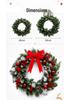 Christmas Snowflake Wreath with Pine Cones and Red Berries - Door Hanging Decoration for Holiday Parties