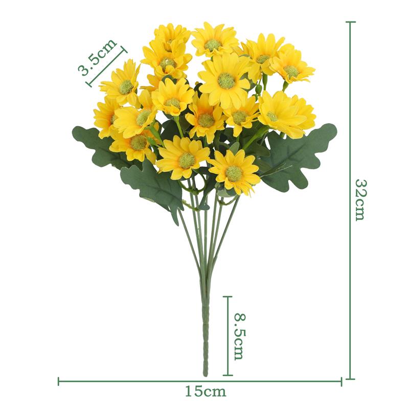 

Funsdecor Хризантемы, Искусственные Хризантемы Заката, Искусственные Уличные Цветы Хризантемы Заката 5Pcs жёлтый