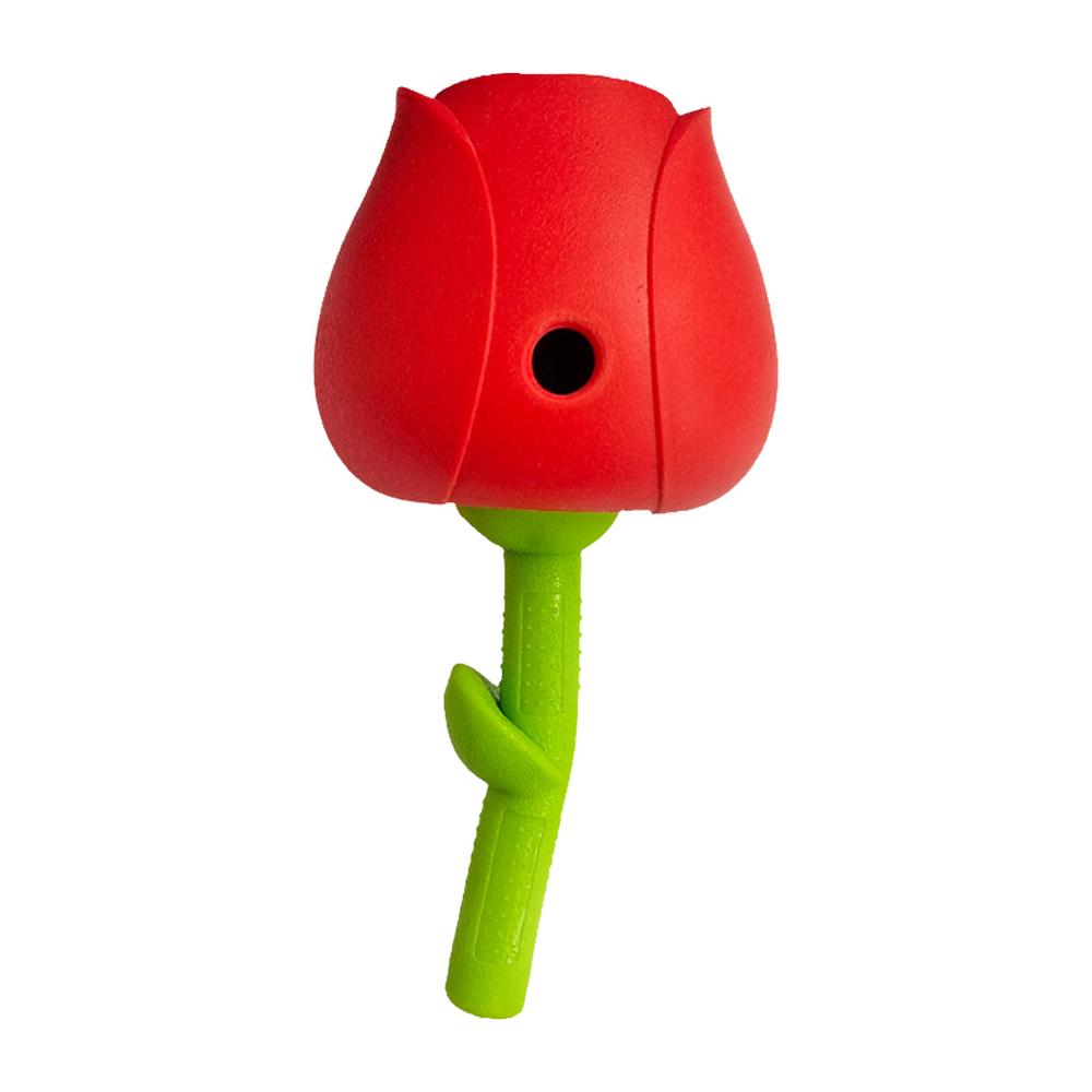 

Dog Treat Dispenser Rose Interactive Calming Toy Puppy Entertainment Feeder For Large Medium Small Breeds Pets Dog Puppy червоний