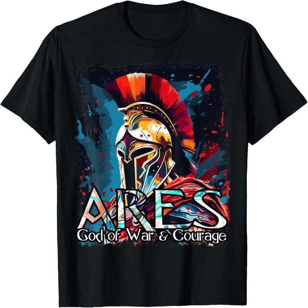 Футболка «Арес» из греческой мифологии - Унисекс-взрослые, Черный, Маленький, Короткий рукав S чёрный
