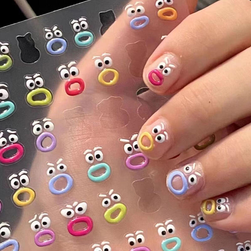Monster Gel Nail Stickers Small Design Deco Toenail Manicure