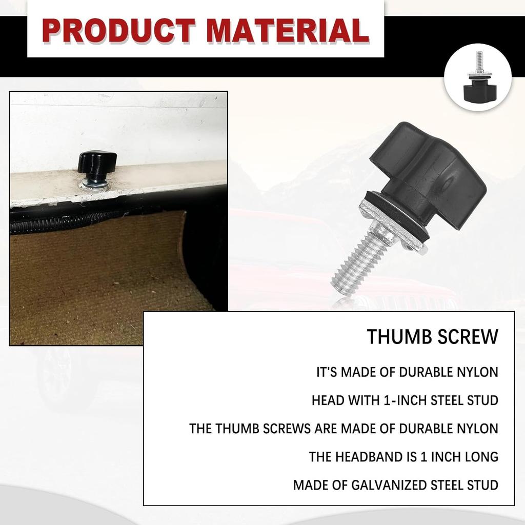 Thumb Screw Kit Universal Hard Top Bolts For Jeep Wrangler Quick Removal Fastener Compatible For Jeep Wrangler YJ TJ JK JKU Sports Sahara Freedom