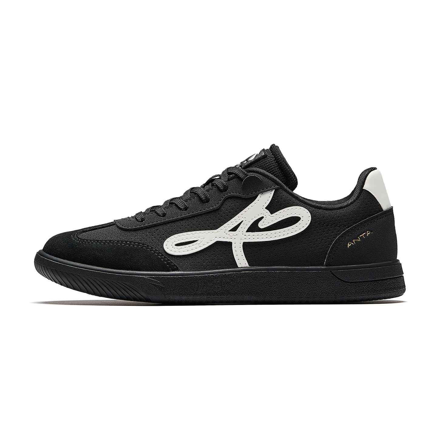 

Anta Manchester Dance Slip Resistant Abrasion Resistant Low top Skateboard Shoes Women s Black White 922618009-10 36
