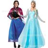 Halloween Adult Costume Frozen Cosplay Masquerade Dress Princess Elsa Anna Dress