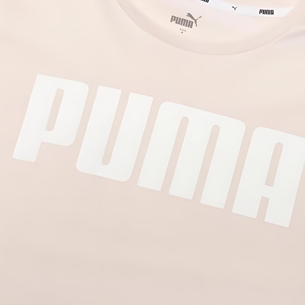 Puma Casual Round Neck Short Sleeve T-Shirt Women Tops Pink 584427-17