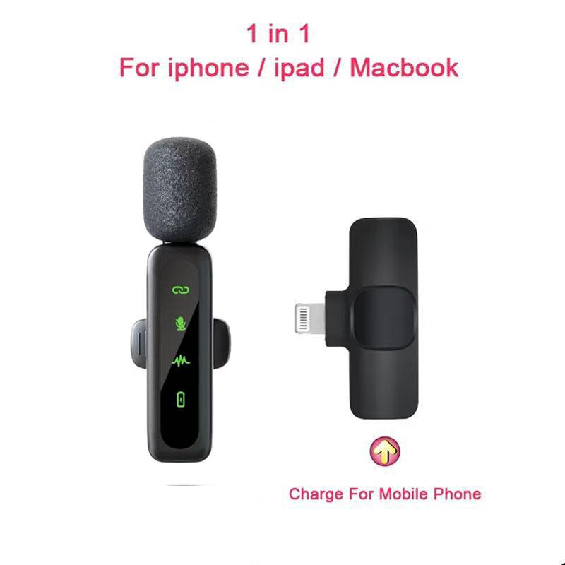 Micrófono Inalámbrico de Solapa para Teléfono Celular L6 Con Cubierta Antiviento Mini Micrófono para Grabación de Audio y Video para Teléfono Móvil iPhone Android Micrófono