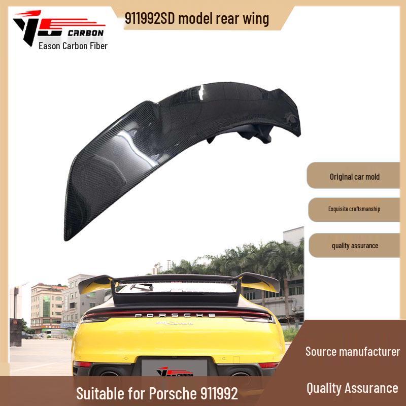 Compatible Porsche 911/992SD Semi-Carbon Fiber Rear Wing Spoiler (2019-Present)