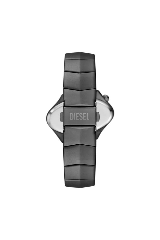 DZ2229 Men's D-Rush Wristwatch, 42mm Gunmetal Stainless Steel Bracelet, Gray Brushed Dial, 3-Hand Movement
