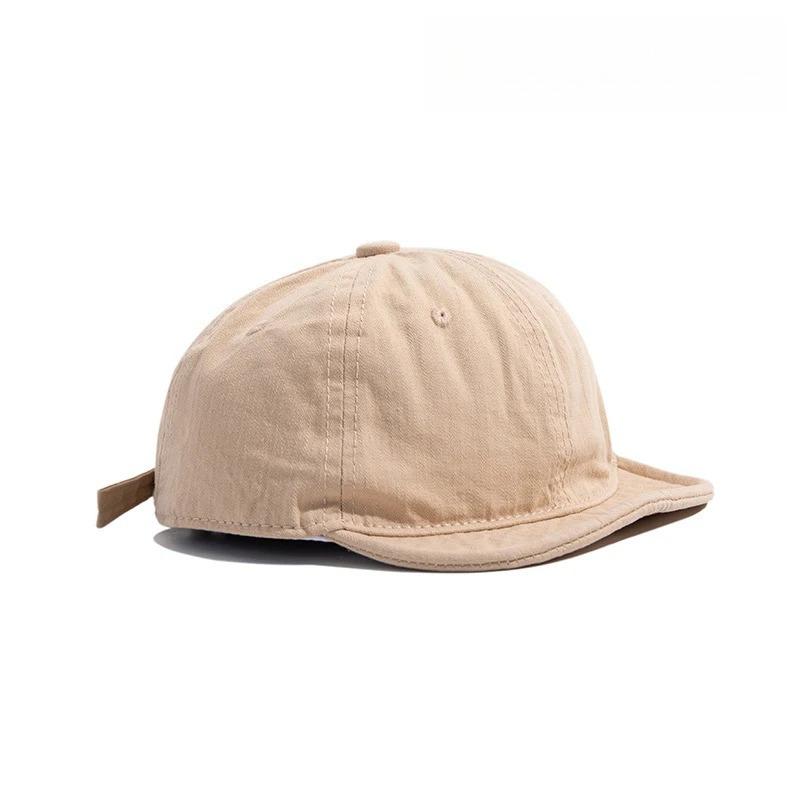 New Unisex Retro Washed Short Brim Baseball Cap, Adjustable Snapback Hip Hop Sunscreen Design, For Men Women Outdoor Daily Wear