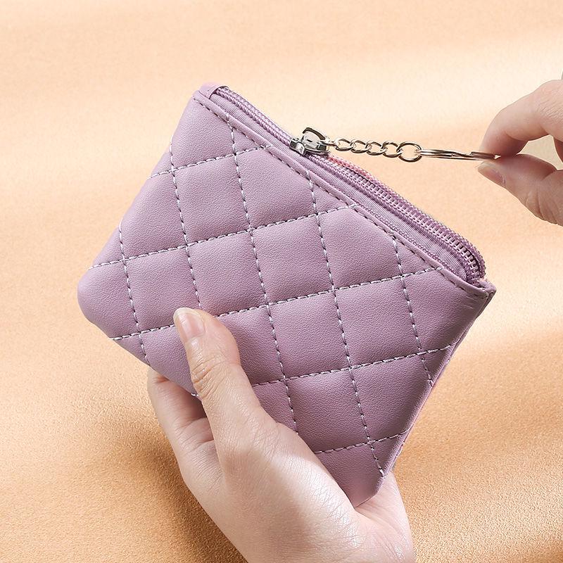 Women's Large Capacity Coin, Cash & Card Pouch with Key Holder and Lipstick Compartment