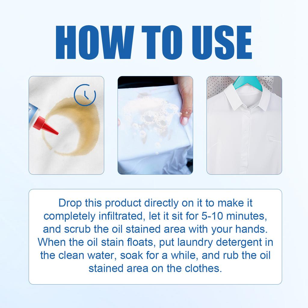 Clothes Stain Remover For Daily Clothing Cleaning, Stubborn Stains, Washable Fabrics, Fresh Clean100ml