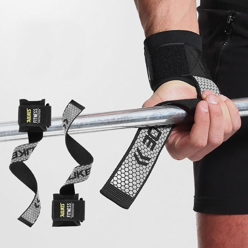 Aolikes Lifting Wrist Straps Weightlifting Bodybuilding Powerlifting Strength Training Fitness Dumbbells Workout Wrist Support