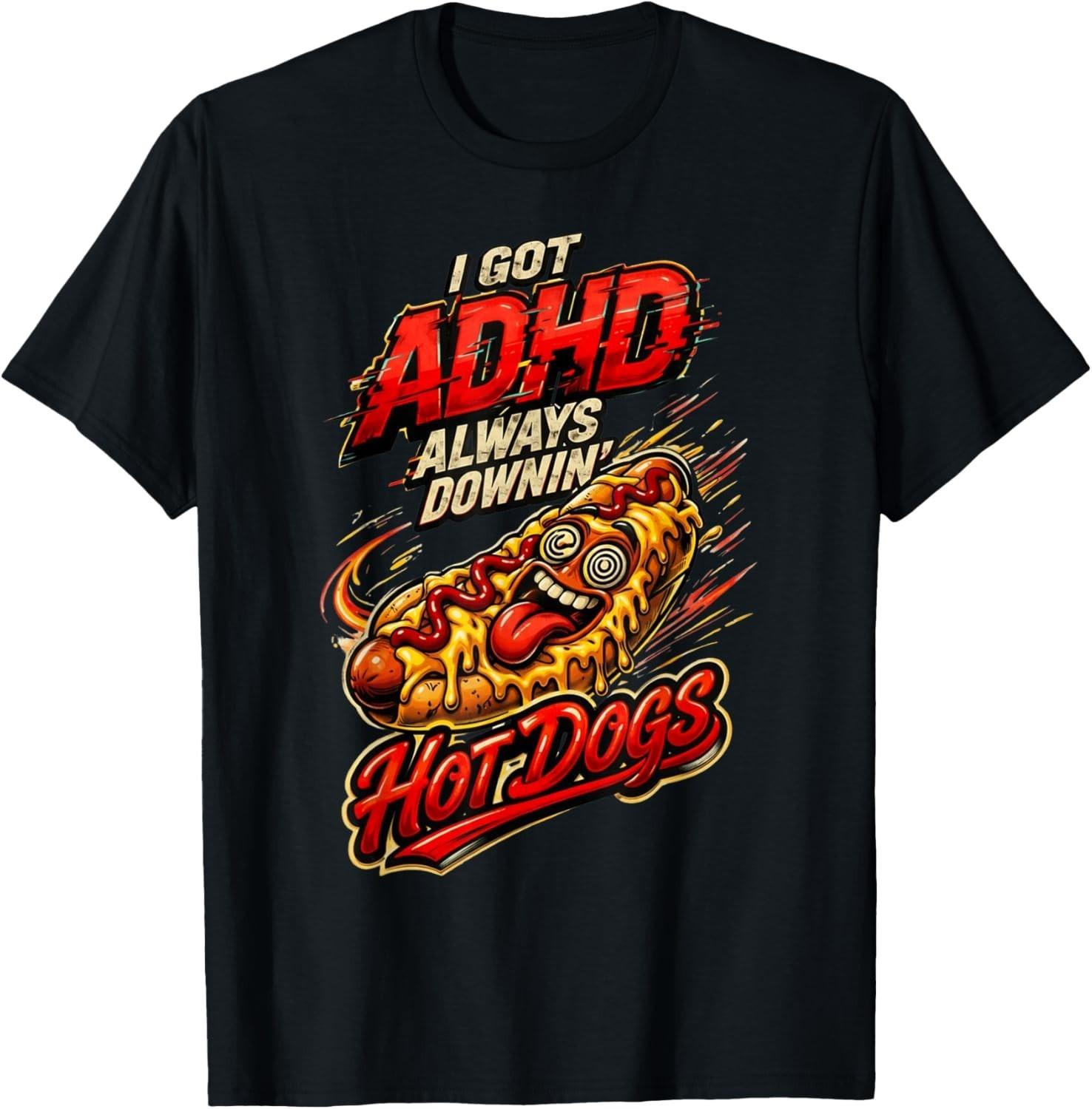 

Always Downing Hot Dogs Vintage Humor Gifts for Men Women T-T-Shirt L